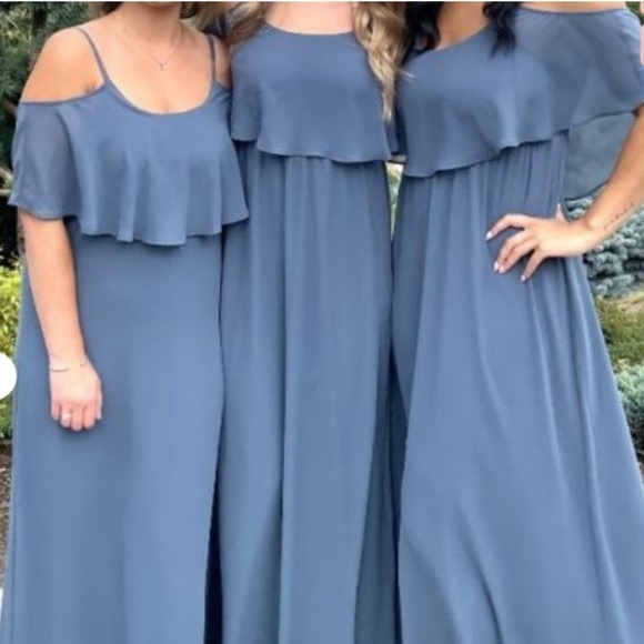 Show Me Your MuMu Dresses & Skirts - Show Me your Mumu Elegant Blue Off-Shoulder Maxi Dress